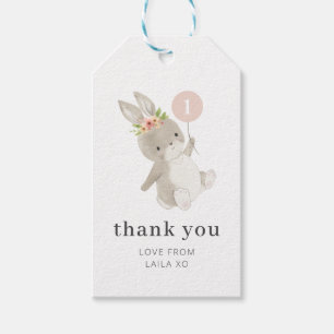 Étiquettes-cadeau Boulon rose lapin
