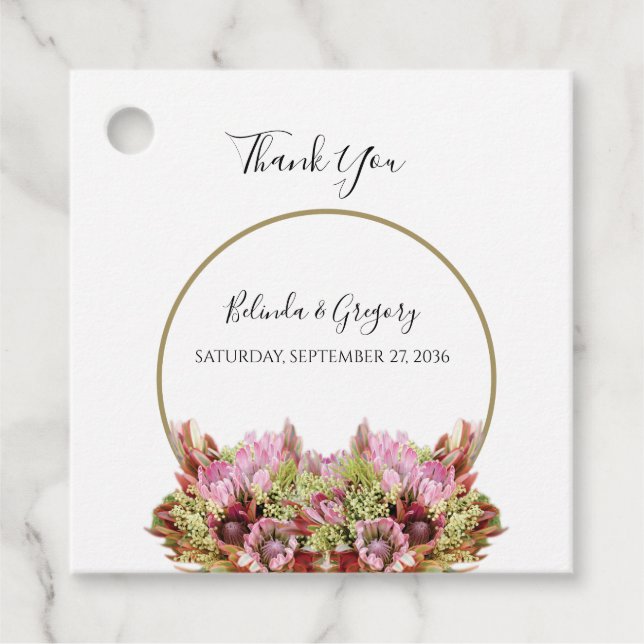 Étiquettes Cadeau Bouquet de fleurs sauvages rustique Mariage cadeau (Devant)