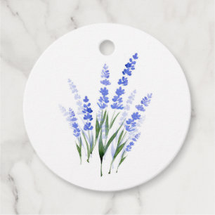 Étiquettes Cadeau Bouquet de lavande d'aquarelle