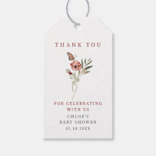 Étiquettes-cadeau Bouquet de papillon floral délicieuse automne