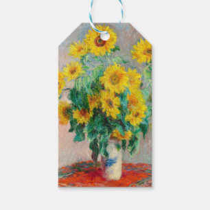 Étiquettes-cadeau Bouquet de tournesols Claude Monet