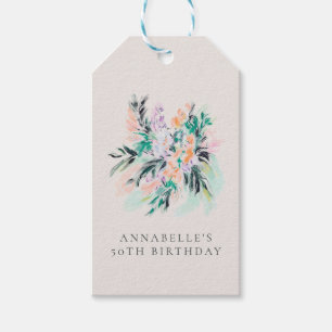 Étiquettes-cadeau Bouquet Élégant Moderne de Fleurs pour Anniversair