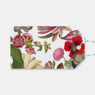 Étiquettes-cadeau Bouquet floral conception géométrique
