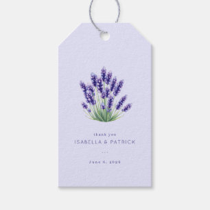 Étiquettes-cadeau Bouquet floral de lavande serein