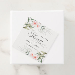 Étiquettes Cadeau Bouquet Floral de Verdure Teinté de Rustique pour
