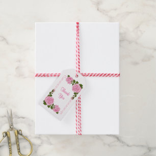 Étiquettes-cadeau Bouquets d'angle rose joli pour 18 ans