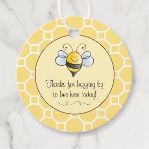 Étiquettes Cadeau Bourdon nid d'abeille Baby Shower