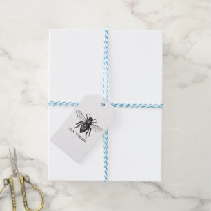 Étiquettes-cadeau Bourdon noir ouvrier abeille miel