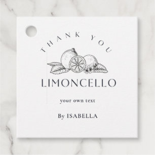 Étiquettes Cadeau Bouteille de liqueur au citron Limoncello maison t