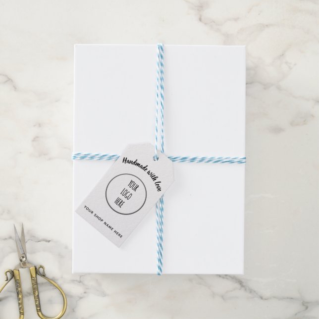 Étiquettes-cadeau Boutique artisanale ・ logo (Avec de laficelle)