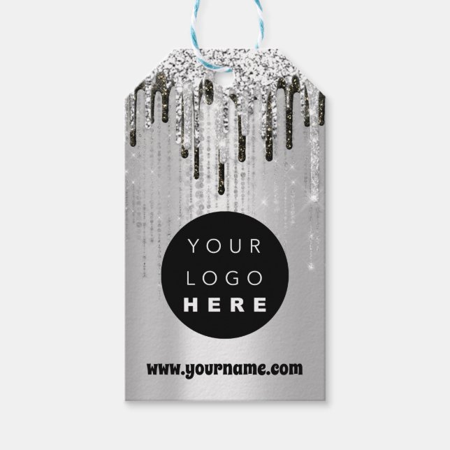 Étiquettes-cadeau Boutique Personnalisée Prix de l'étiquette Logos (Devant)