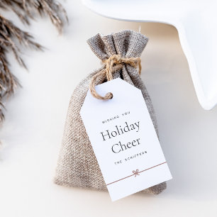 Étiquettes-cadeau Bow moderne   Simple Semaine de vacances