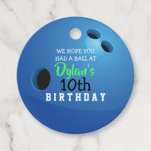 Étiquettes Cadeau BOWLING Anniversaire Invitation Cadeau Prendre la 