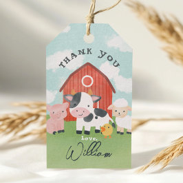 Étiquettes-cadeau Boys Farm Animal Barnyard Anniversaire Favoriser
