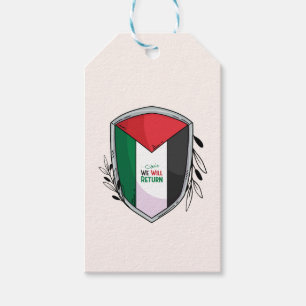 Étiquettes-cadeau Branches du drapeau et de l'olivier palestiniens