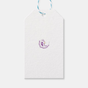 Étiquettes-cadeau Bransoletka avec un style de coeur, Light Eggplant