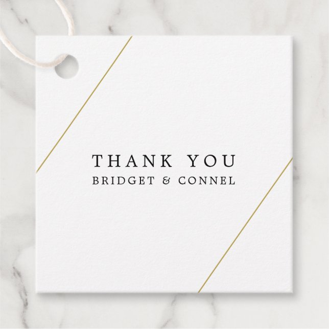 Étiquettes Cadeau Bridget Mariage moderne géométrique (Devant)