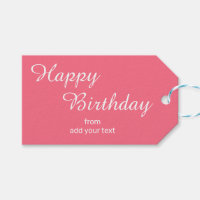 Bright Watermelon rose Anniversaire Balises cadeau