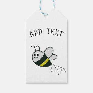 Étiquettes-cadeau Broderie Imprimer Baby shower d'abeille mignonne