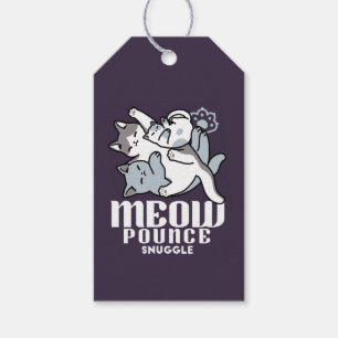 Étiquettes-cadeau Brosse à lait - Chats à couchage mignon