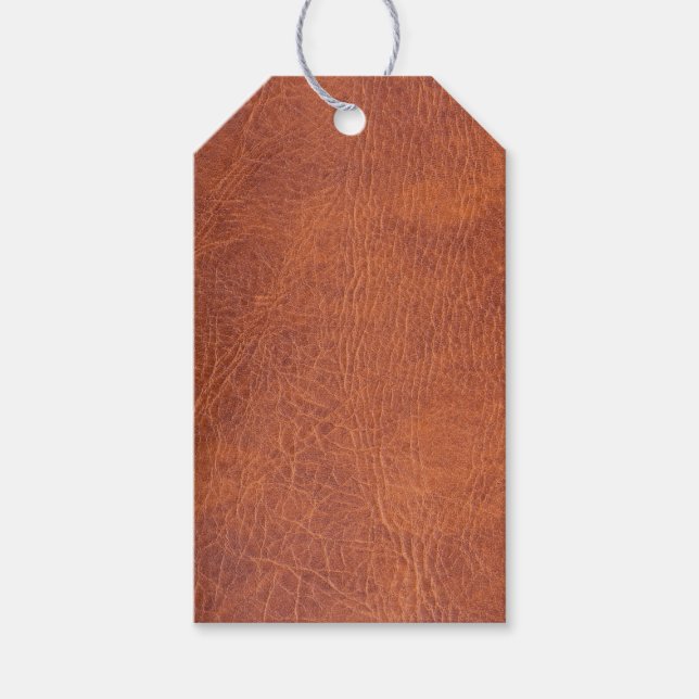 Étiquettes-cadeau Brown leather (Devant)
