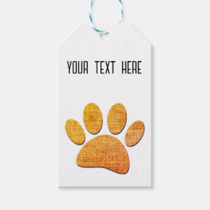 Étiquettes-cadeau Brûlure à mâchoires pour chien - Impression âgée