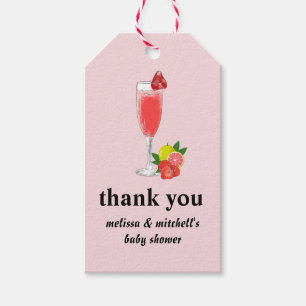 Étiquettes-cadeau Brunch et bulle mimosa champagne merci