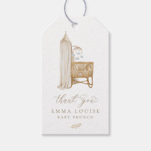 Étiquettes-cadeau Brunch Neutral Boho Baby