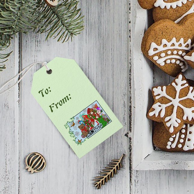 Étiquettes-cadeau Brunette Noël Présent Fée (Créateur téléchargé)