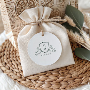 ÉTIQUETTES CADEAU BRUNSWICK CREST MARIAGE MERCI