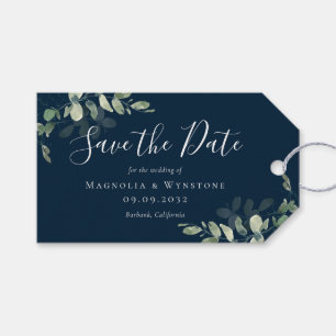 Étiquettes-cadeau BUDGET Eucalyptus Aquarelle Mariage Enregistrer La