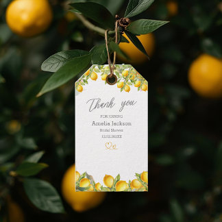 Étiquettes-cadeau Budget Main Squeeze Lemon Wreath Bridal Shower