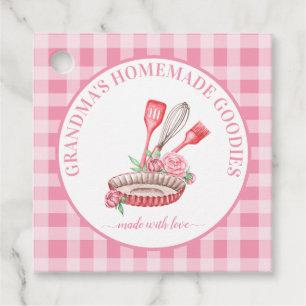 Étiquettes Cadeau Buffalo rose Vérifier Ustensiles de cuisine Plaque