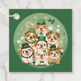 Étiquettes Cadeau Bulldogs anglais de la Saint-Patrick