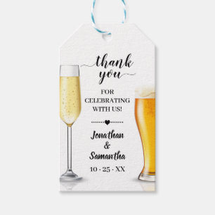 Étiquettes-cadeau bulles & brasseries merci de vous rendre grâce tag