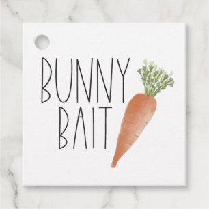 Étiquettes Cadeau Bunny Bait Easter Aquarelle Carotte Favoriser les