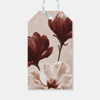 Étiquettes-cadeau Burgundy Bloom | Cadeau floral personnalisé de cou