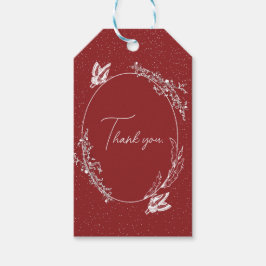 Étiquettes-cadeau Burgundy Butterfly Card