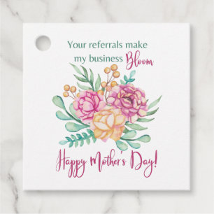 Étiquettes Cadeau Business Fête des mères Fleurs aiguilles Cadeau Fl