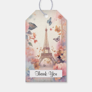 Étiquettes-cadeau Butterflies et Merci de fleurs de la Tour Eiffel