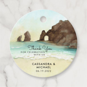 Étiquettes Cadeau Cabo San Lucas Mexique Aquarelle