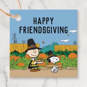 Étiquettes Cadeau cacahuètes Charlie Brown Thanksgiving