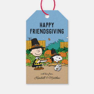 Étiquettes-cadeau cacahuètes Charlie Brown Thanksgiving Ajouter Vo