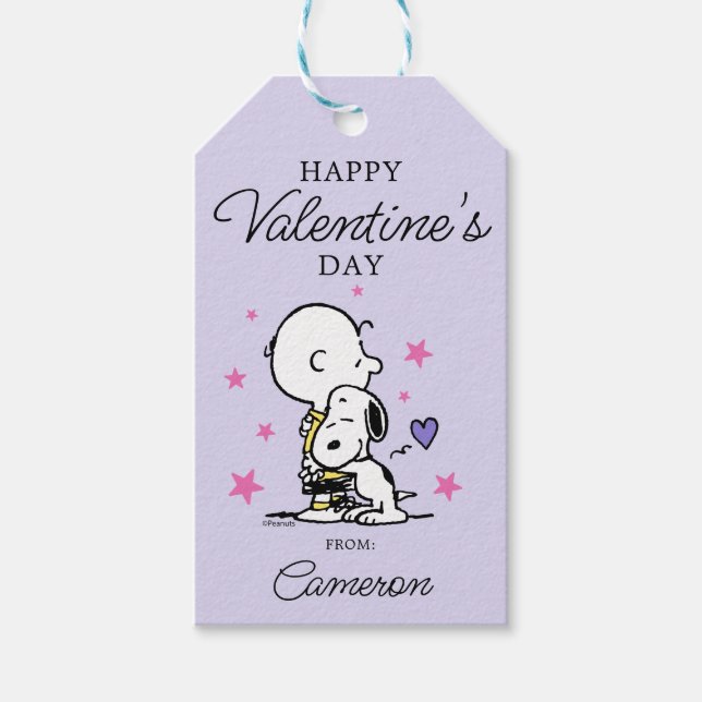 Étiquettes-cadeau cacahuètes | Saint Valentin | Amis De La Vie (Devant)