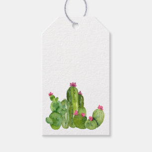 Étiquettes-cadeau Cactus Flower Art Southwest Desert Couple Nom Fun