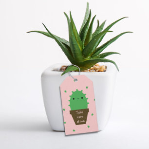 Étiquettes-cadeau Cactus plante prendre soin de moi mignon kawaii