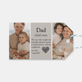 Étiquettes-cadeau Cadeau Collage moderne | Balise cadeau papa person
