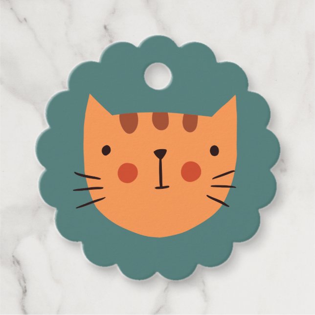 Étiquettes Cadeau Cadeau Cute Cat (Devant)