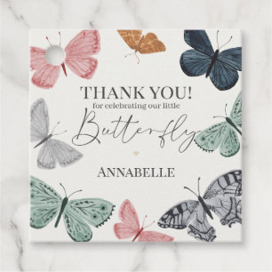 Étiquettes Cadeau Cadeau de fête de Baby Shower Papillon Bohème