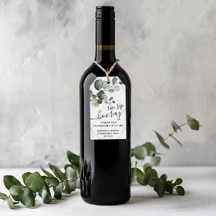 Étiquettes-cadeau Cadeau de fête de fiançailles Eucalyptus Sip Sip H